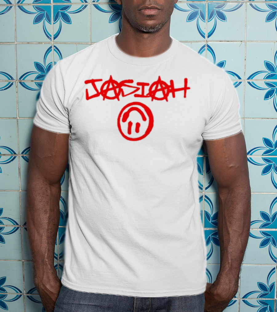 Jasiah Classic With Graffiti Style And Smiley Face T-Shirt