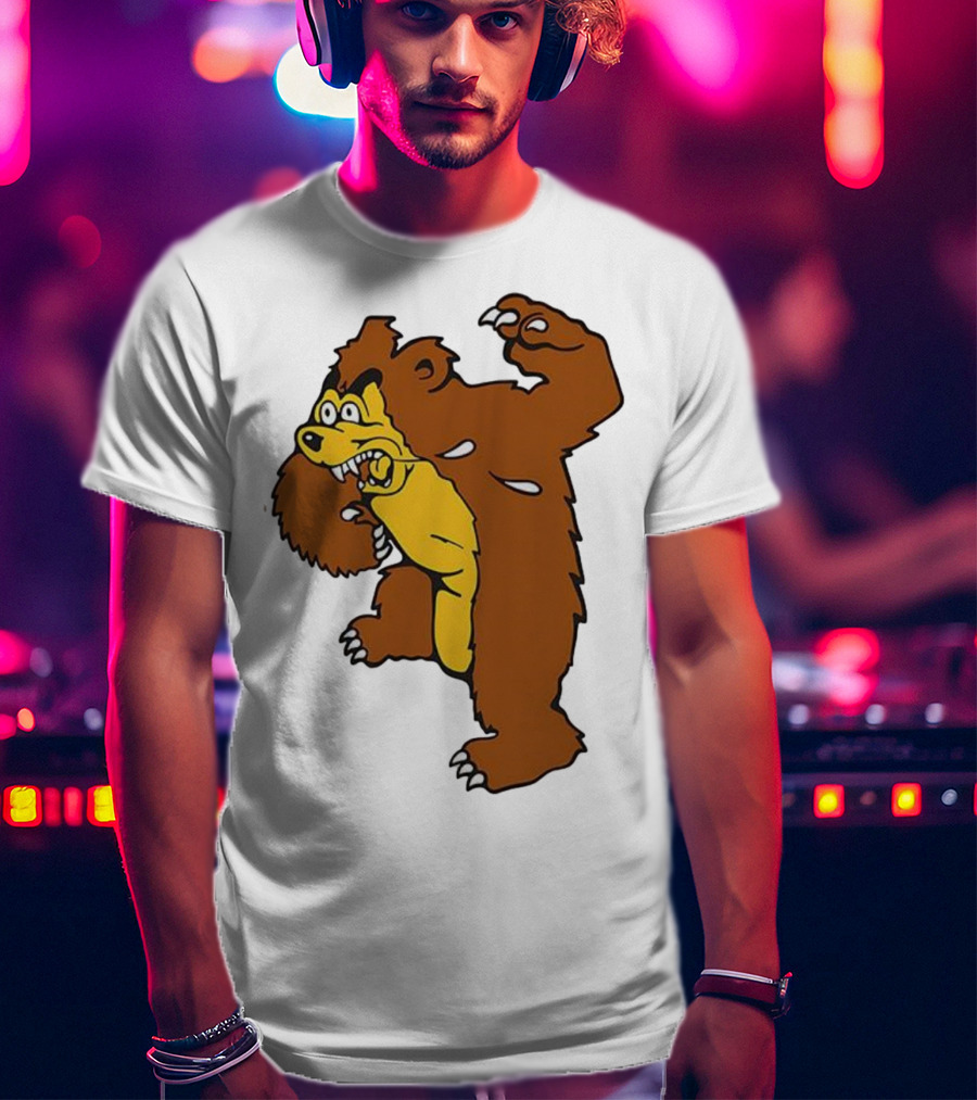 Montana Grizzlies Retro Monety Mascot Bear T-Shirt