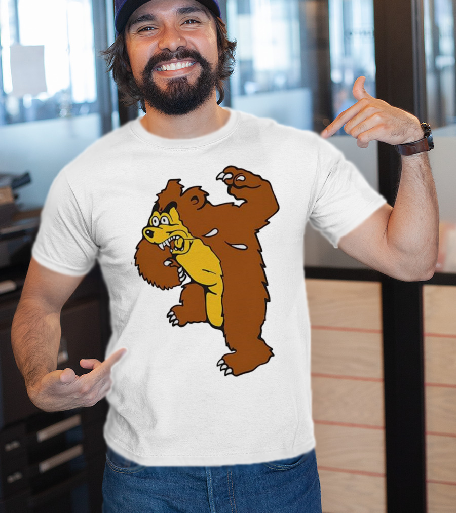 Montana Grizzlies Retro Monety Mascot Bear T-Shirt