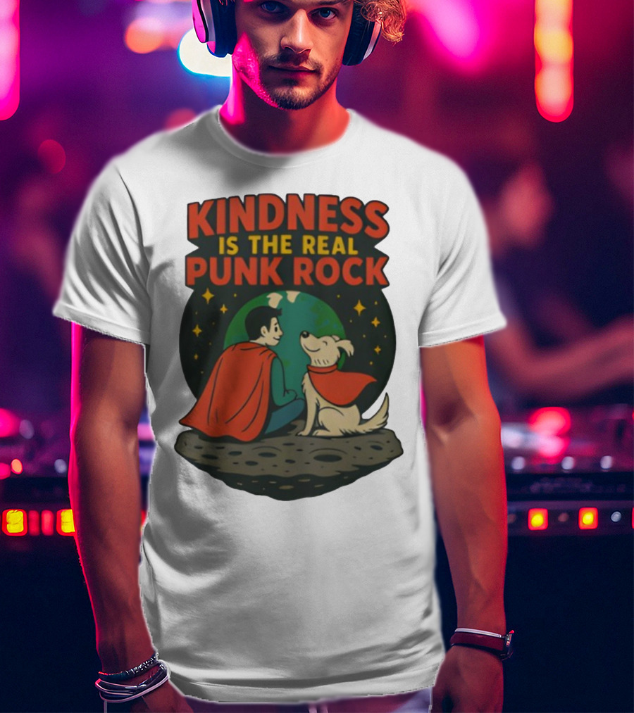 Kindness Is The Real Punk Rock Superman And Krypto Cartoon T-Shirt