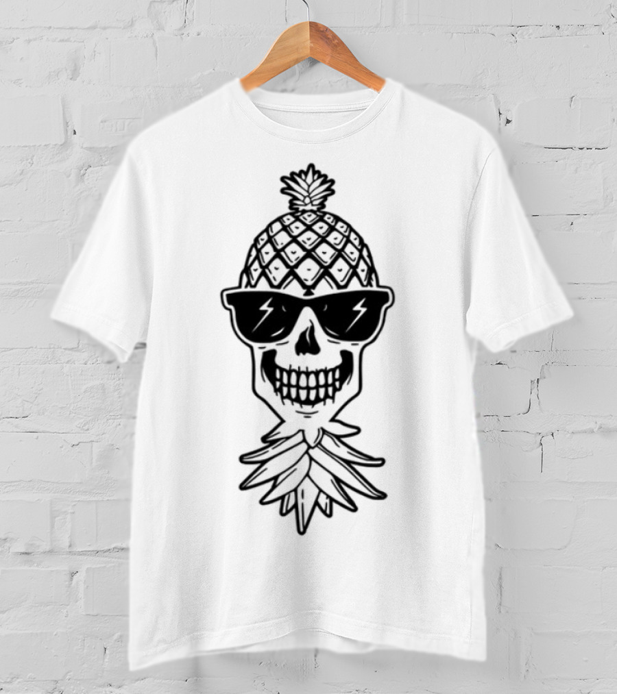 Theswingnation Podcast Pineapple Skeleton Skull Fusion T-Shirt
