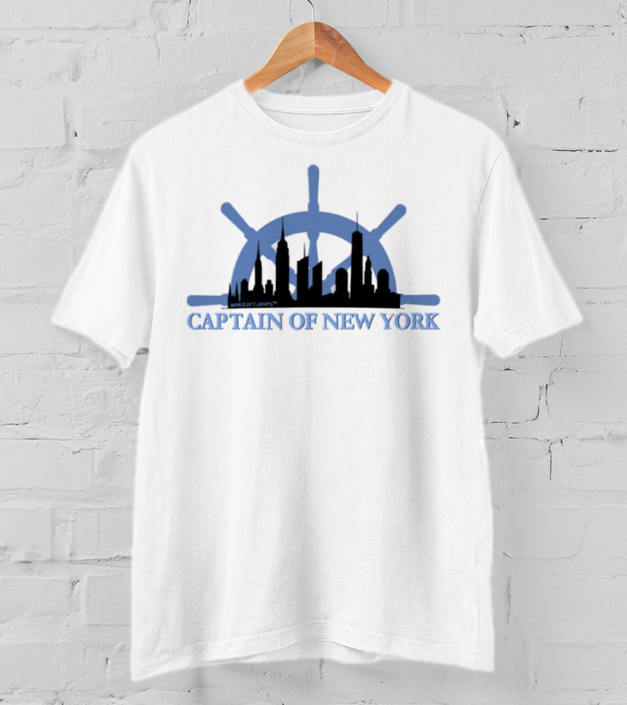 Worldof S Captain Of New York City Skyline Helm T-Shirt