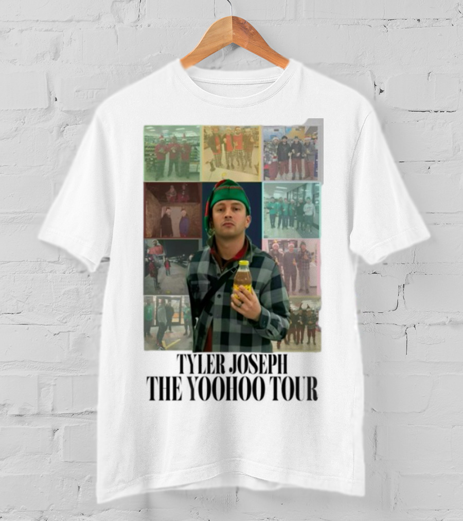 Eggtyler Tyler Joseph Yoohoo Tour Getränkflasche Elf Hemd Karo Holzfäller Look 2023 Collage T-Shirt