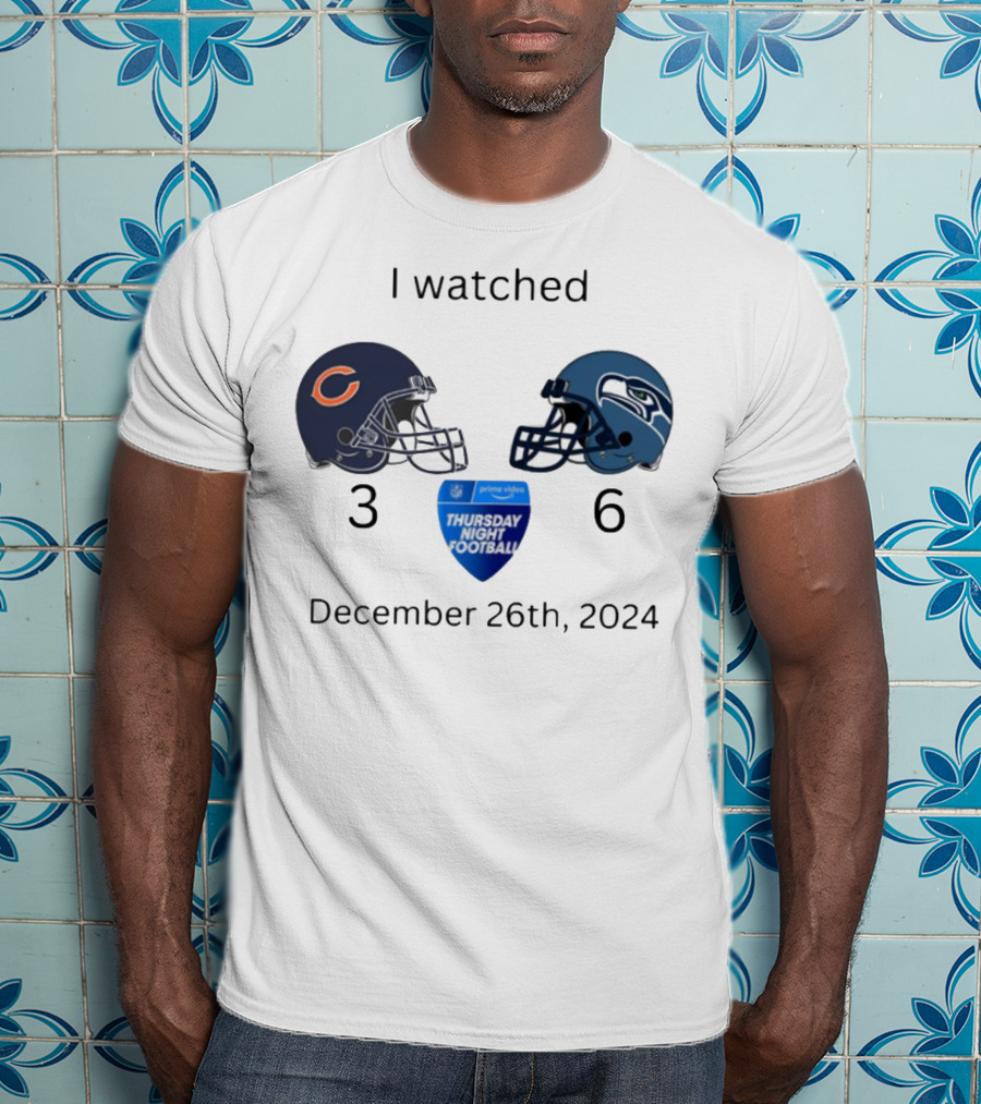 Prime Video Thursday Night Football December 26th 2024 Bears Vs Seahawks T-Shirt