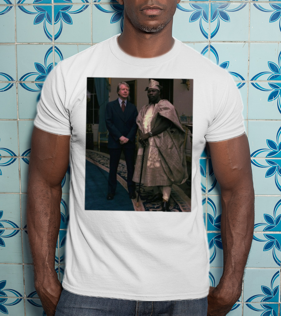 Jimmy Carter Meeting Nigerian President Traditional Attire T-Shirt