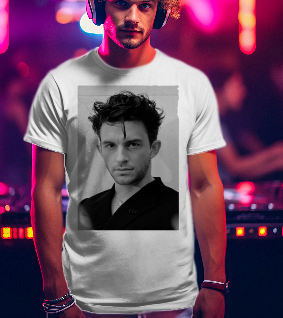 Jonathan Bailey Black And White Photography Portrait T-Shirt