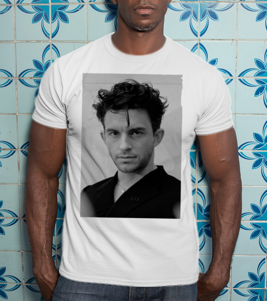 Jonathan Bailey Black And White Photography Portrait T-Shirt