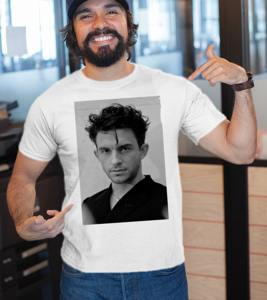 Jonathan Bailey Black And White Photography Portrait T-Shirt