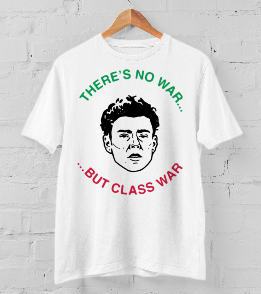 Luigi There's No War But Class War Text Iconic Green Red T-Shirt