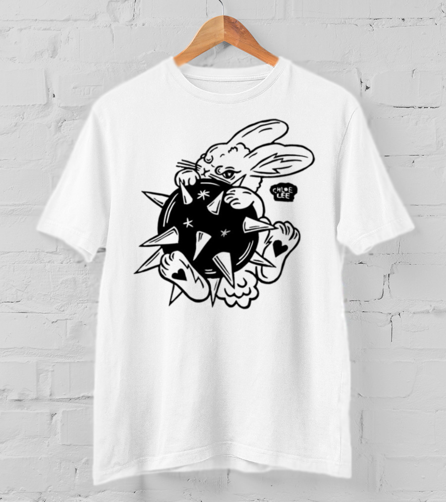 Morningstar Bunny Spiked Star Rabbit Design T-Shirt