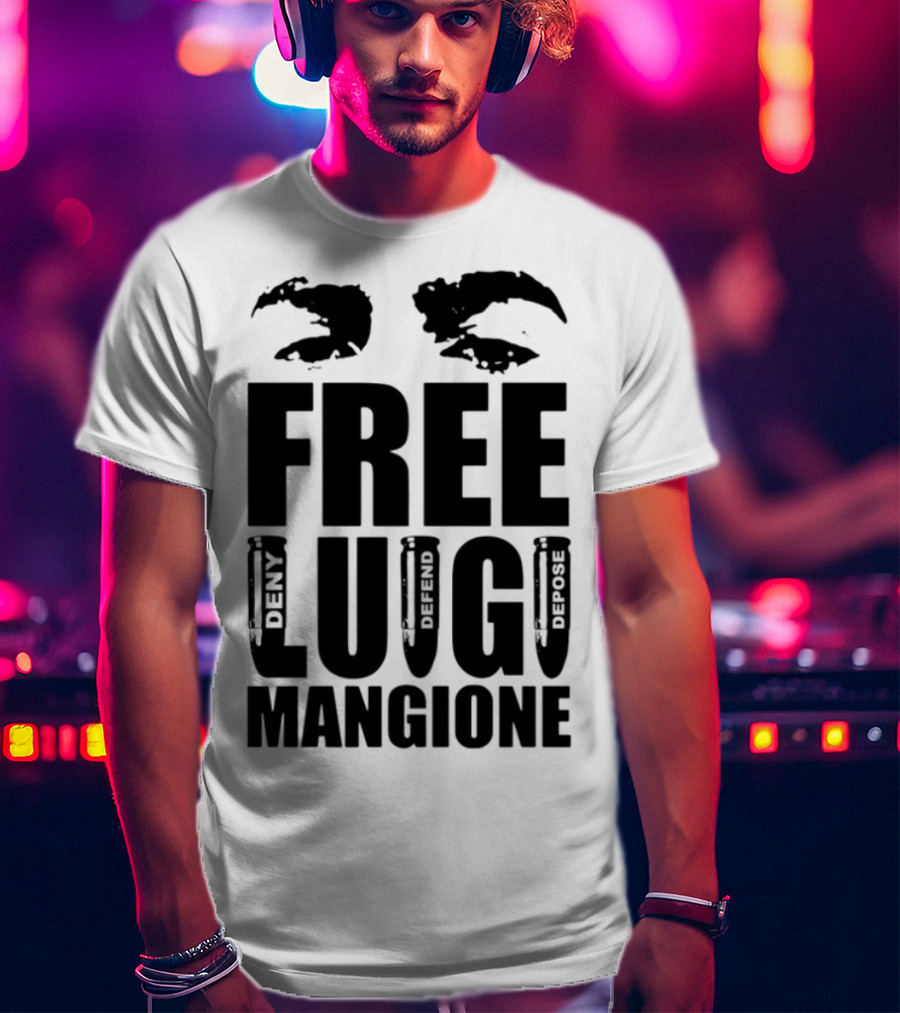 Free Luigi Mangione Crab Claws Deny Defend Depose T-Shirt