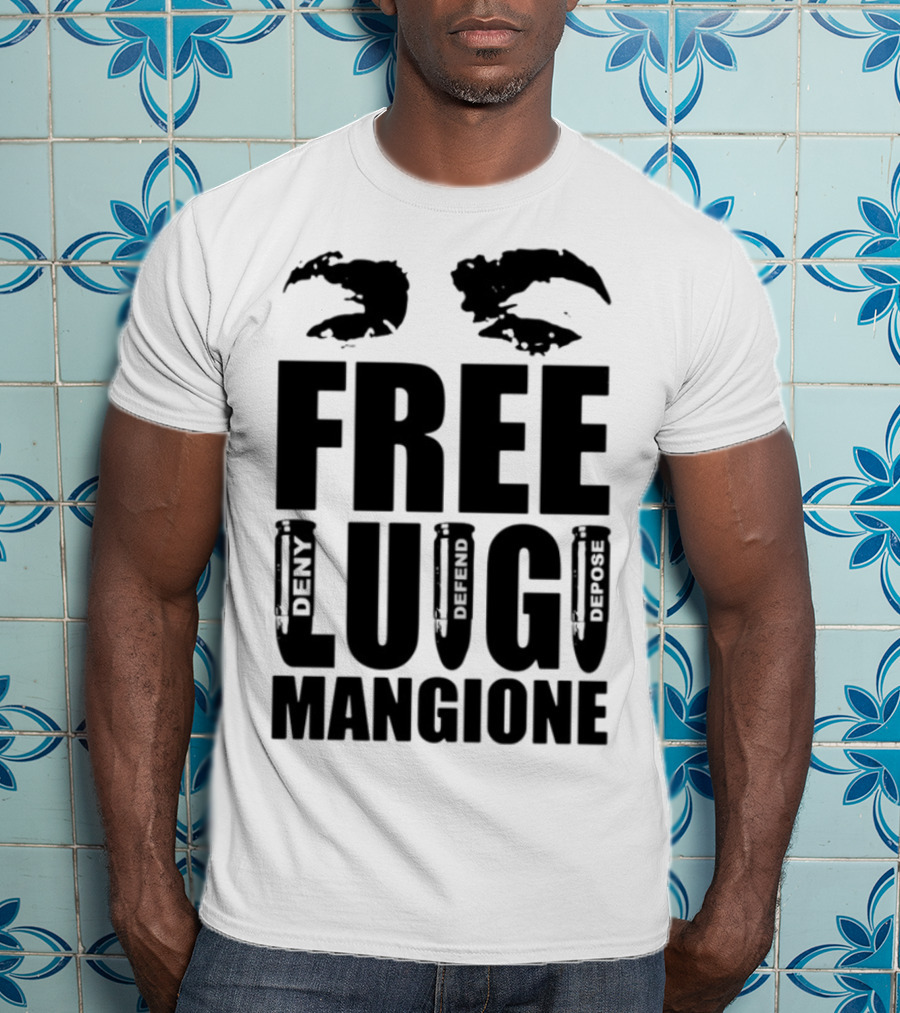 Free Luigi Mangione Crab Claws Deny Defend Depose T-Shirt