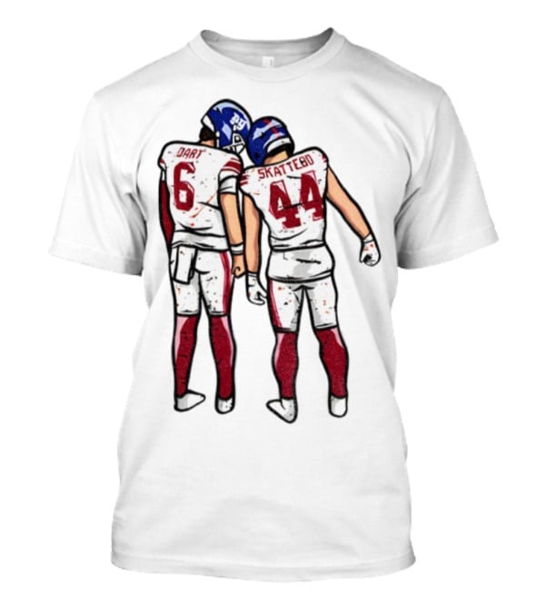 Jaxson Dart Cam Skattebo Number 6 44 New York Football Players Pose NFL Inspired T-Shirt
