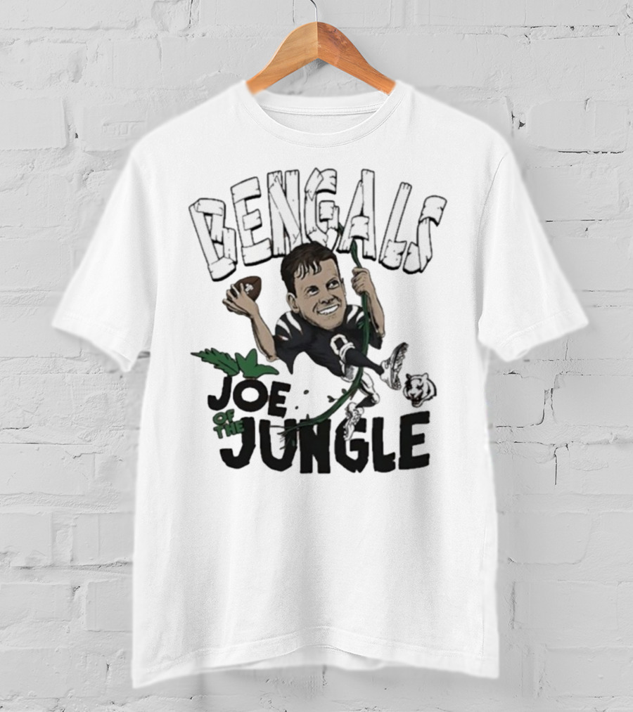 Bengals Joe Of The Jungle Caricature Football Player Artwork T-Shirt