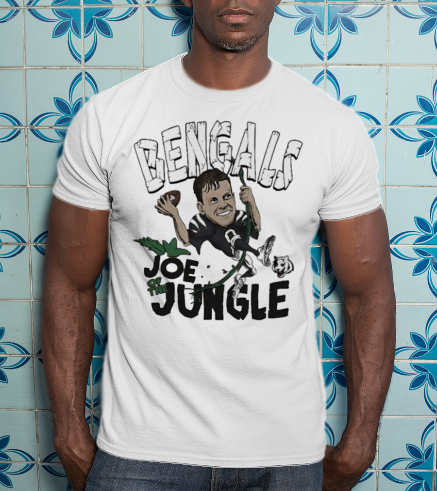 Bengals Joe Of The Jungle Caricature Football Player Artwork T-Shirt