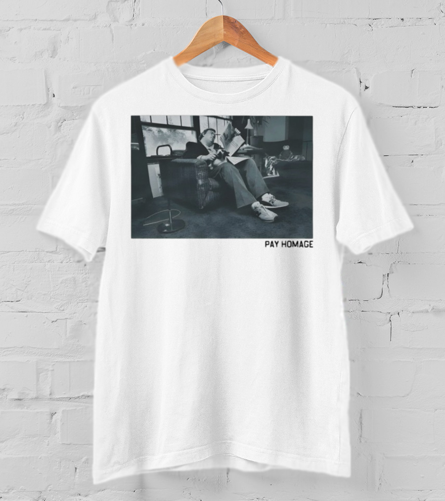 John Candy Relaxing In Comfy Chair Reading In Classic Setting T-Shirt
