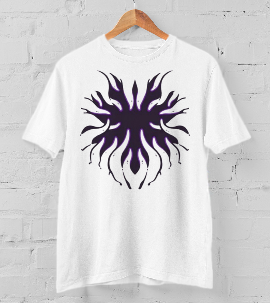 Kinetic Games Prestige IX Purple Abstract Flame Symbol T-Shirt