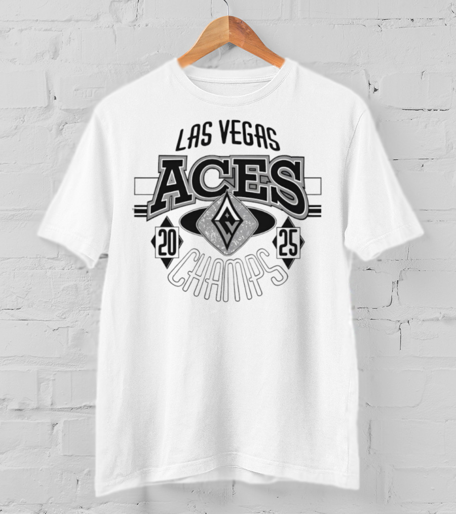 Las Vegas Aces 2025 Champs Logo WNBA Finals Victory Celebration T-Shirt