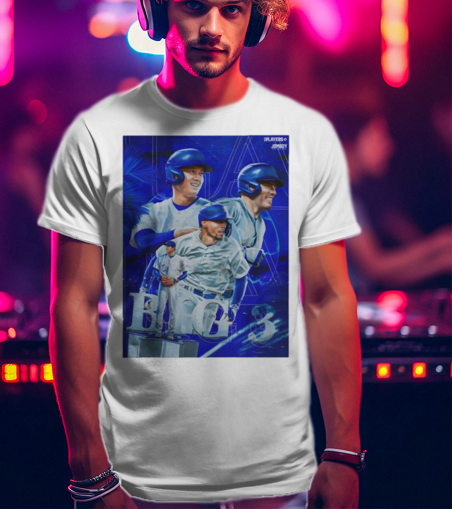LA Big 3 IPlayers Jomboy Baseball Theme T-Shirt