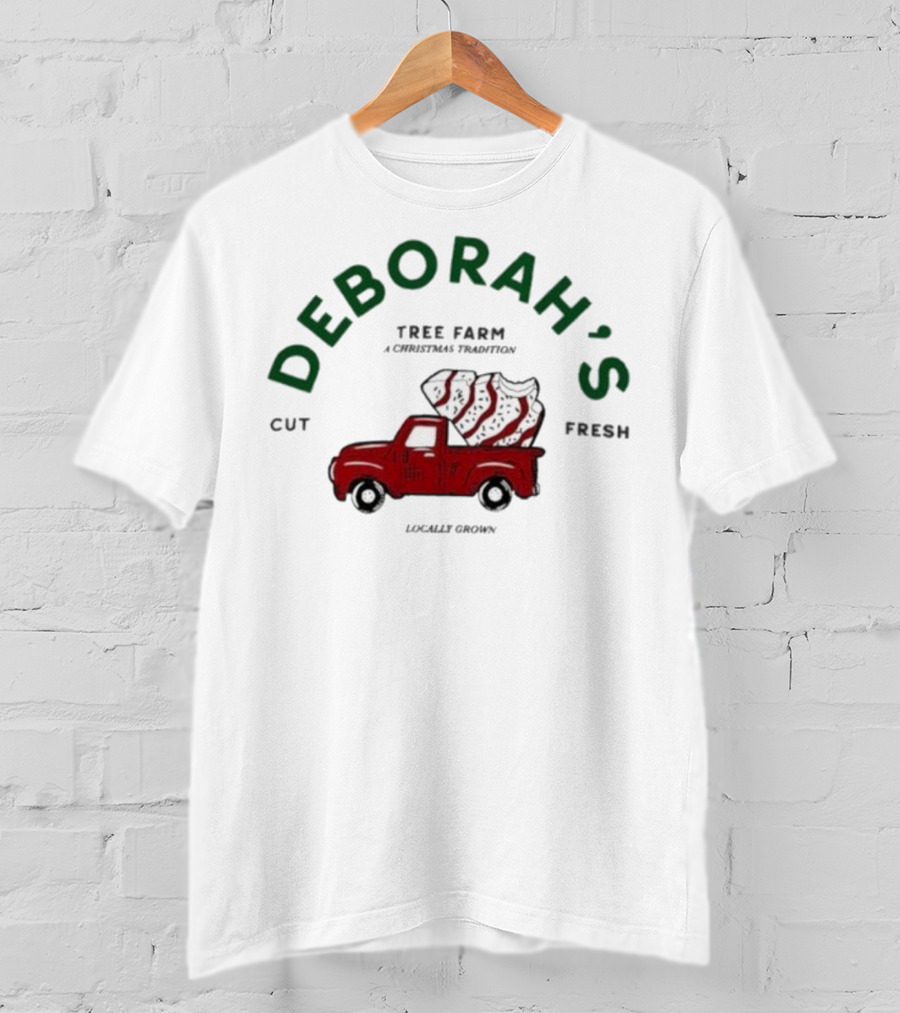 Deborah’s Tree Farm A Christmas Tradition Cut Fresh Locally Grown Holiday Truck T-Shirt