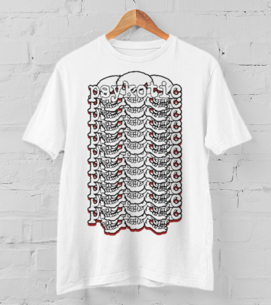 Psykotic Skulls Pattern Osamason T-Shirt