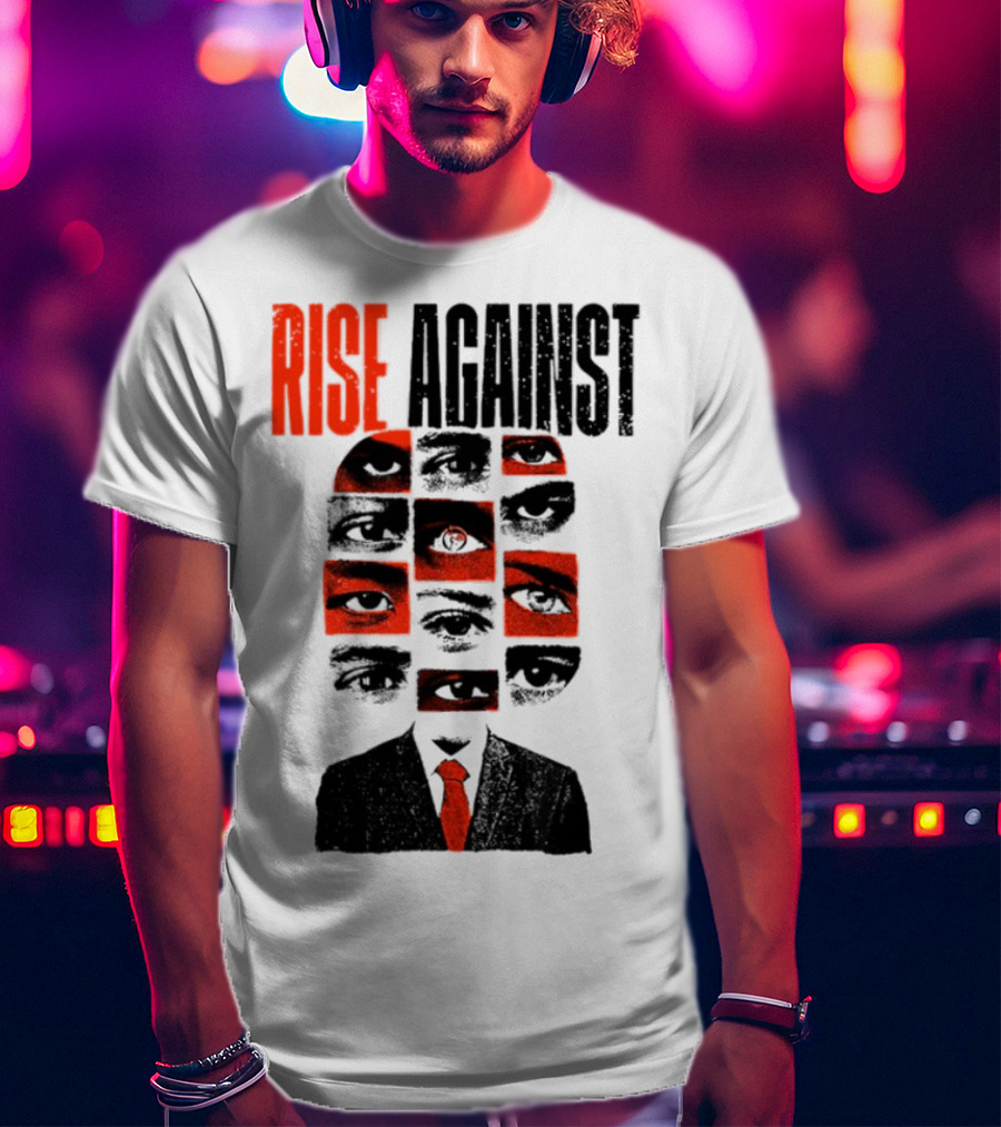 Rise Against Big Brother Surveillance Eyes Suit T-Shirt