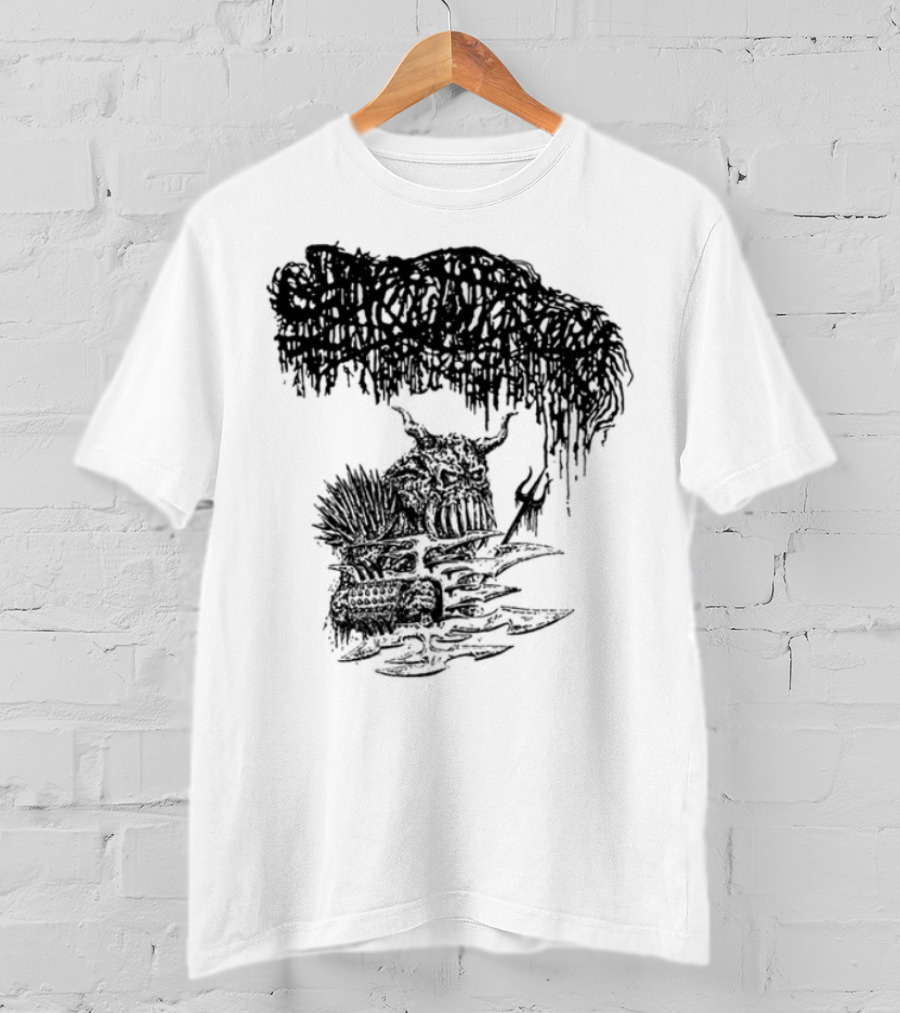 Sanguisugabogg Warlord Album Cover Art Demonic Skull Imagery T-Shirt