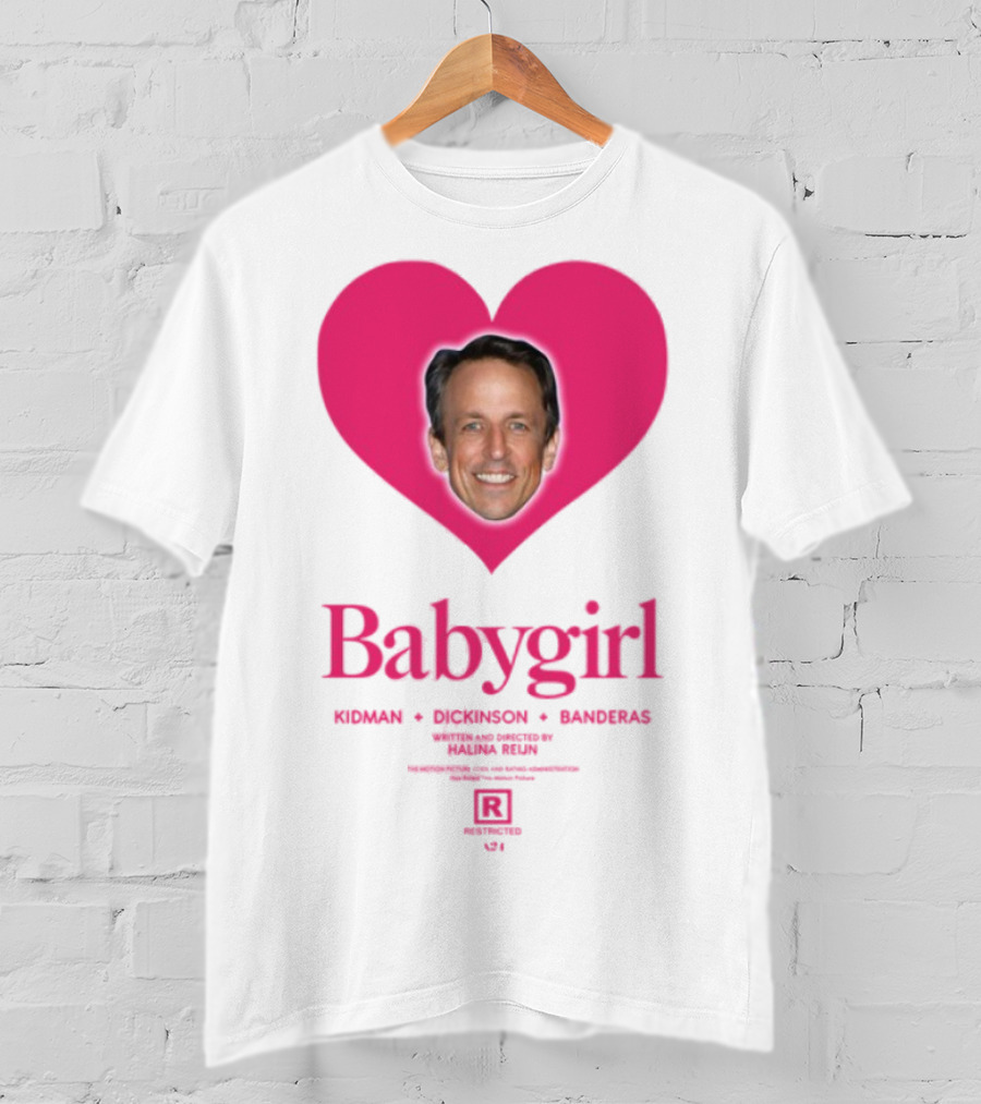 Seth Meyers Babygirl Heart Design T-Shirt