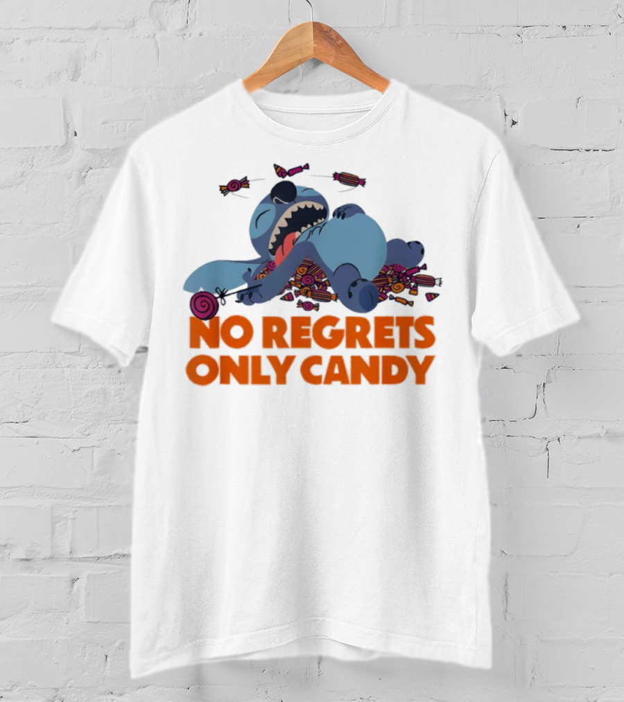 Stitch No Regrets Only Candy Halloween Disney T-Shirt
