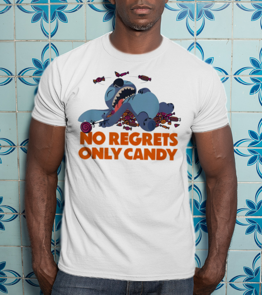 Stitch No Regrets Only Candy Halloween Disney T-Shirt