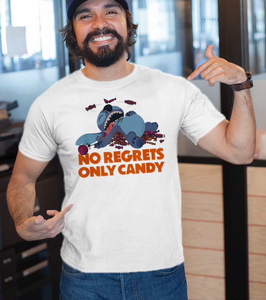Stitch No Regrets Only Candy Halloween Disney T-Shirt