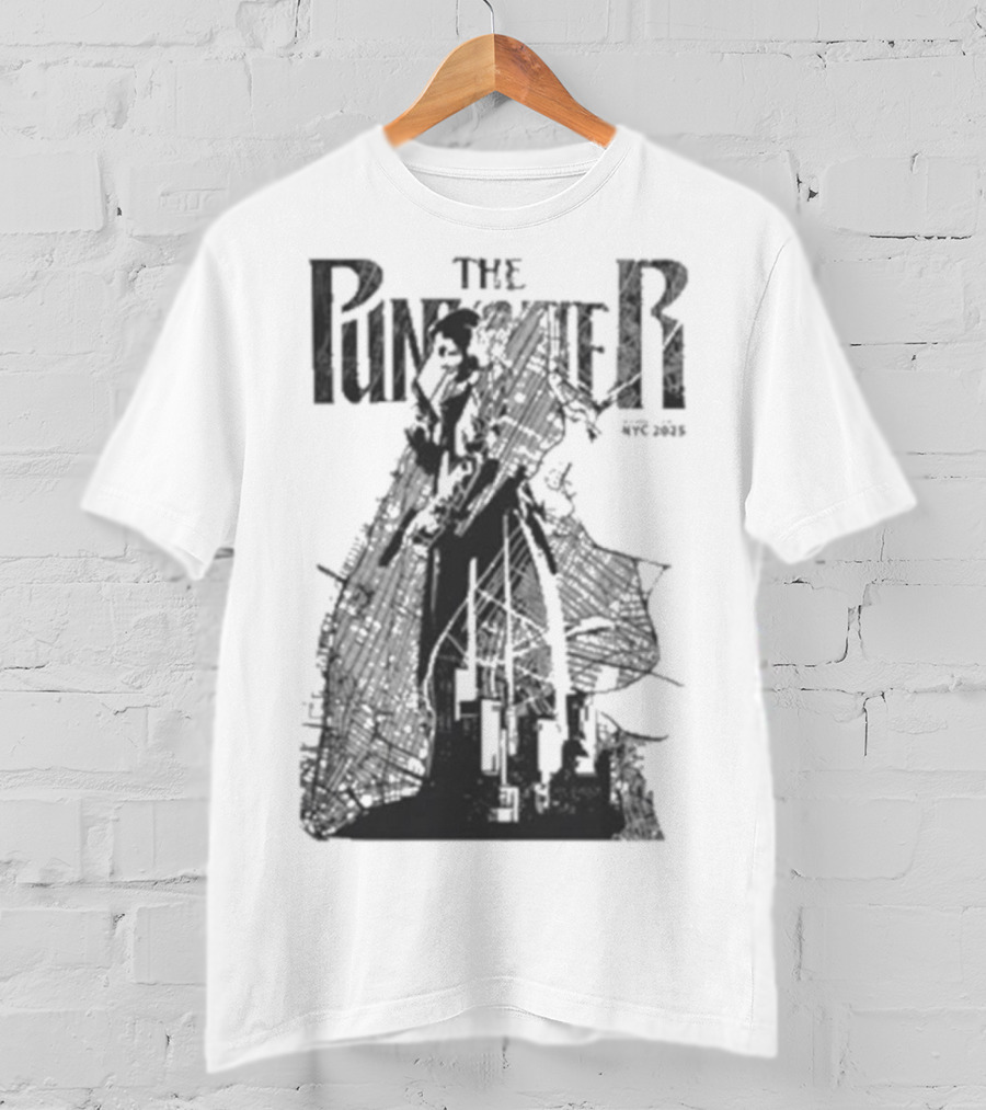 The Punisher NYC Marvel 2025 Stylized Character Illustration T-Shirt