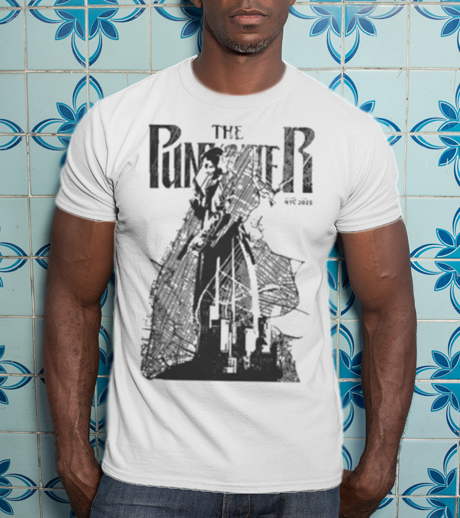 The Punisher NYC Marvel 2025 Stylized Character Illustration T-Shirt