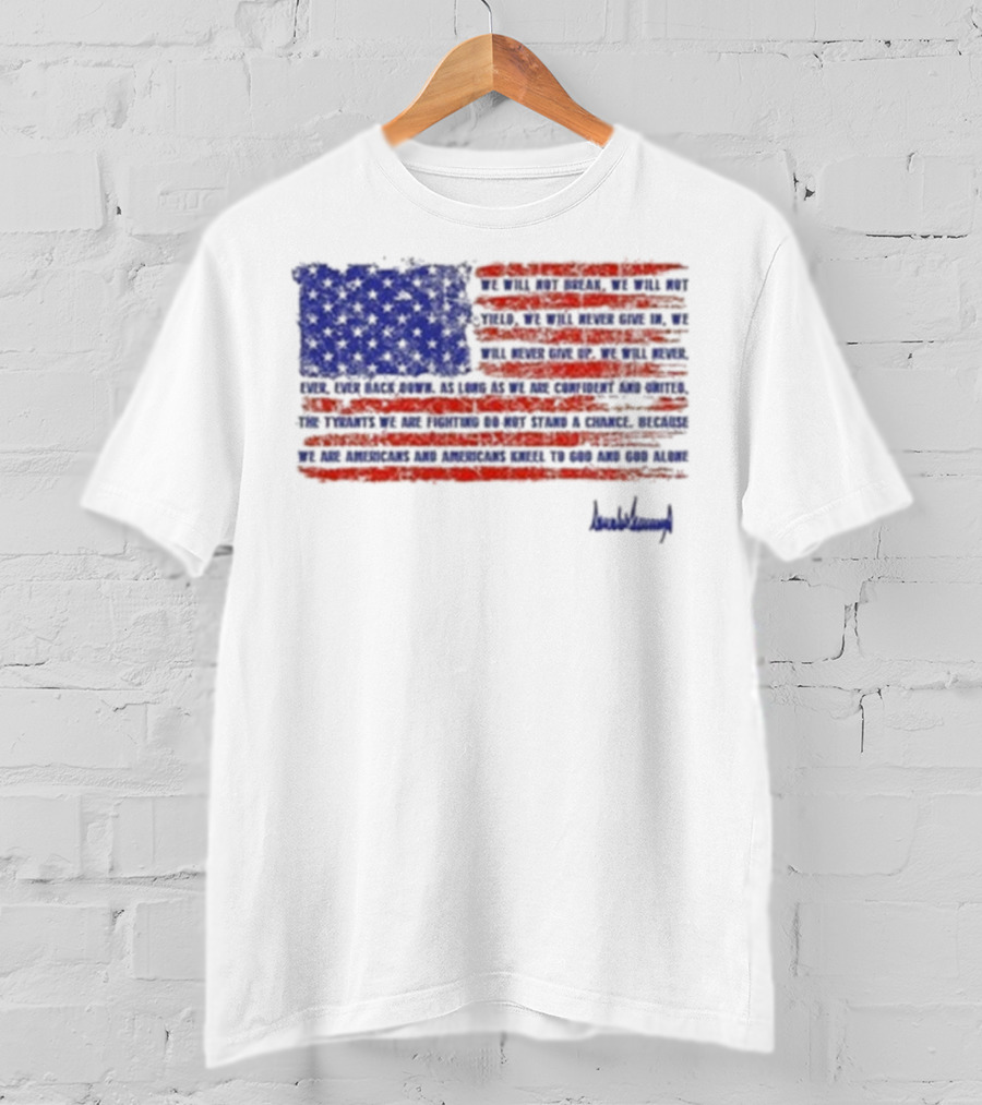 American Flag Trump Nation Proclamation Signed By Donald Trump T-Shirt