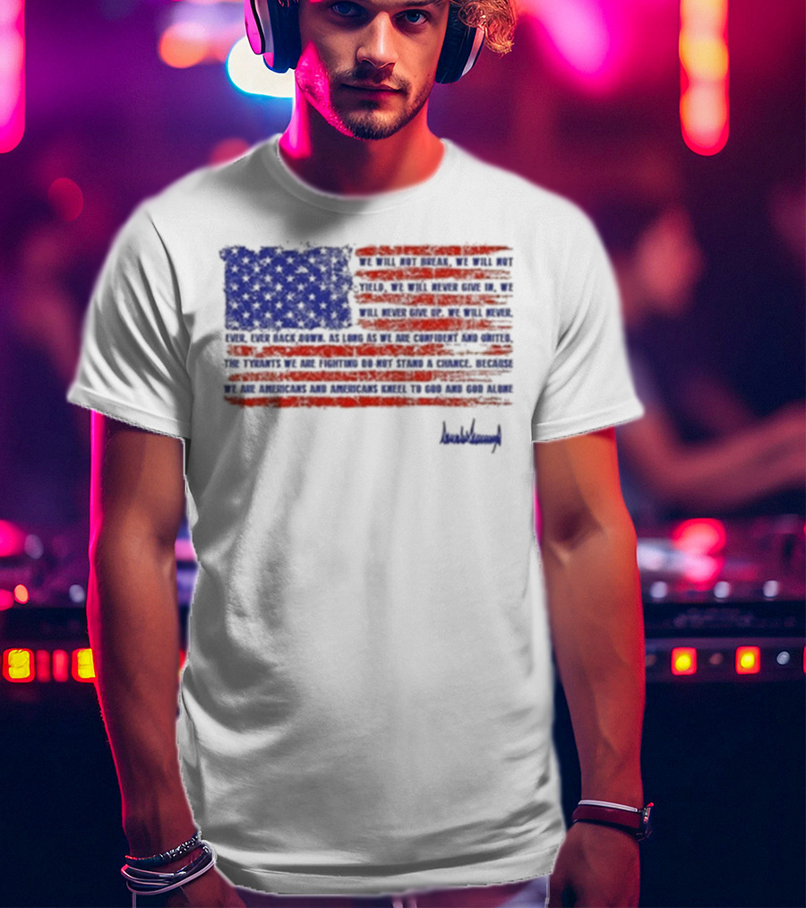 American Flag Trump Nation Proclamation Signed By Donald Trump T-Shirt