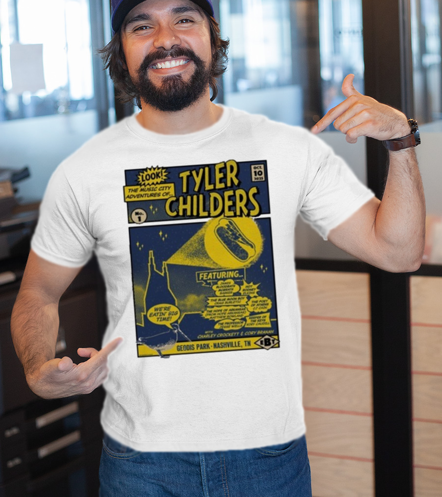 The Music City Adventures Of Tyler Childers Geodis Park Nashville TN October 10 2025 Featuring Charley Crockett Cory Branan T-Shirt