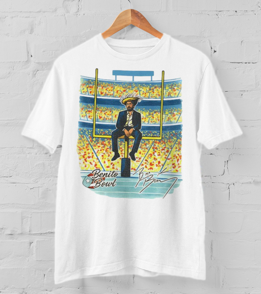 Bad Bunny Benito Bowl 2026 Super Bowl Signature Benito Bowl Stadium Scene T-Shirt