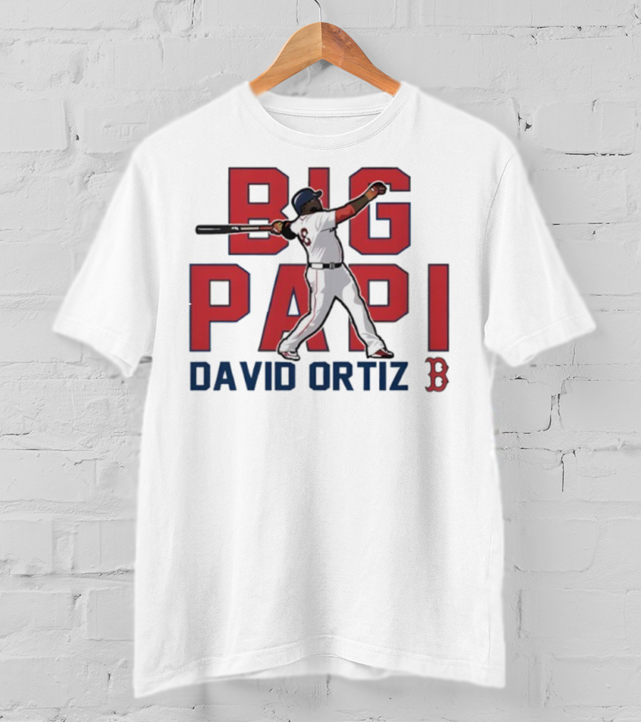 Big Papi David Ortiz Red Sox Cooperstown Player Classic Baseball T-Shirt