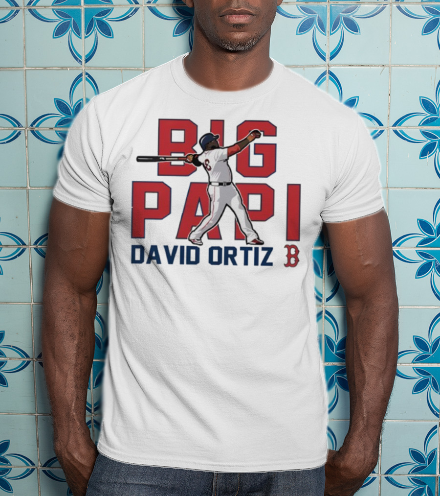 Big Papi David Ortiz Red Sox Cooperstown Player Classic Baseball T-Shirt