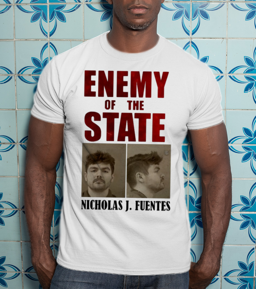 Enemy Of The State Nicholas J Fuentes Shot Image T-Shirt