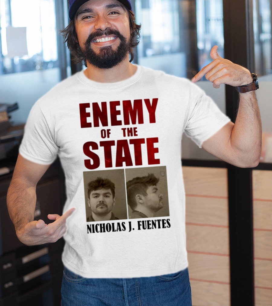 Enemy Of The State Nicholas J Fuentes Shot Image T-Shirt