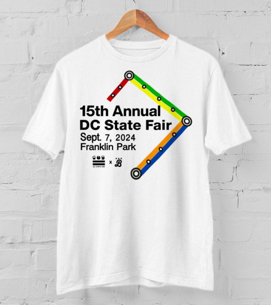 15th Annual DC State Fair Sept 7 2024 Franklin Park Metro Themed Design T-Shirt