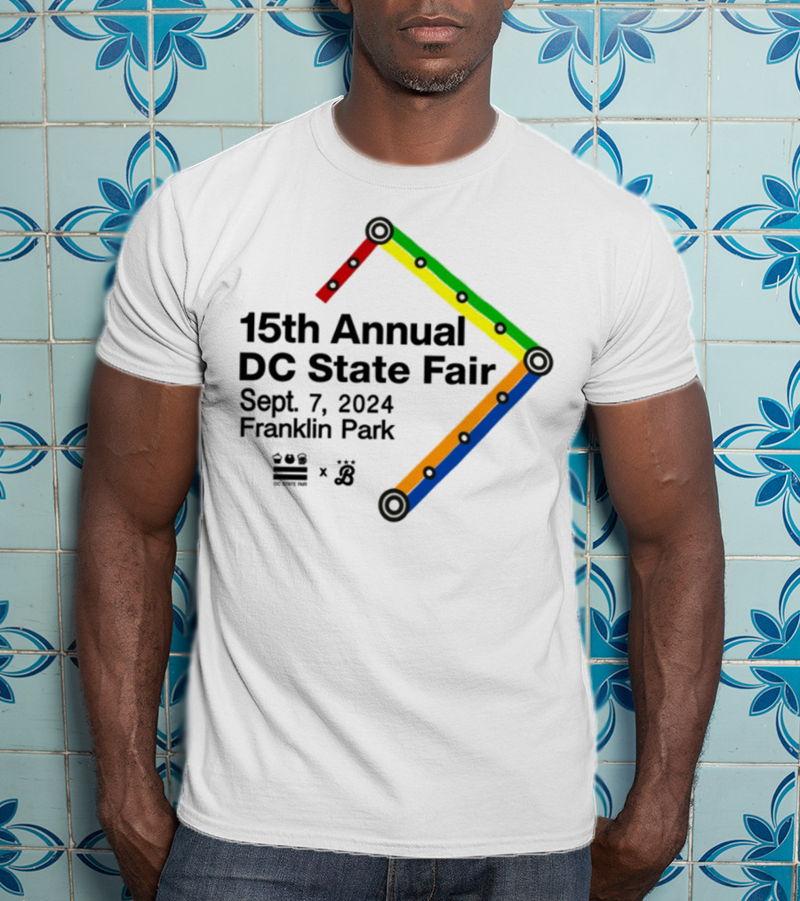 15th Annual DC State Fair Sept 7 2024 Franklin Park Metro Themed Design T-Shirt