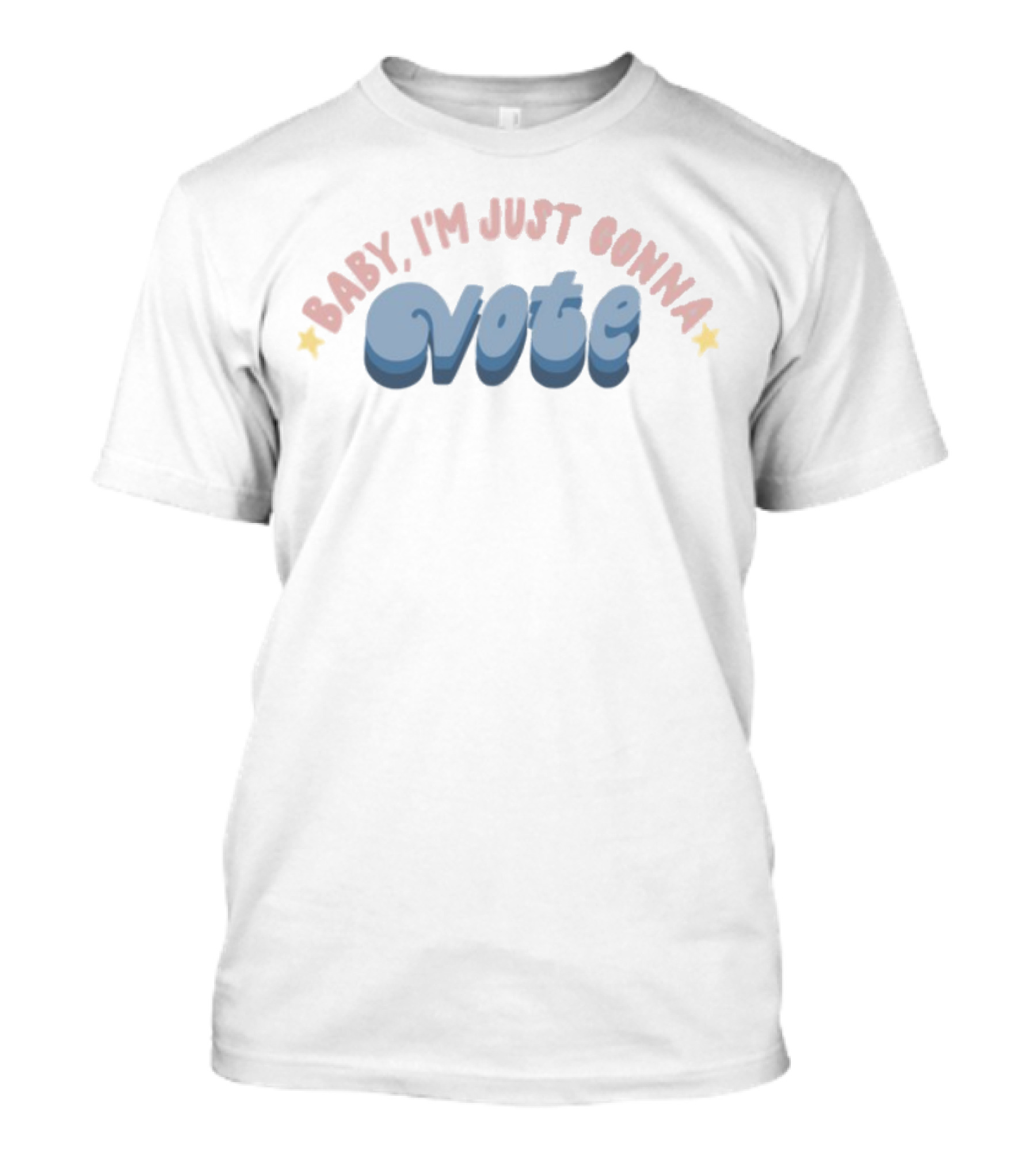 Baby I'm Just Gonna Vote Stars Retro Style T-Shirt
