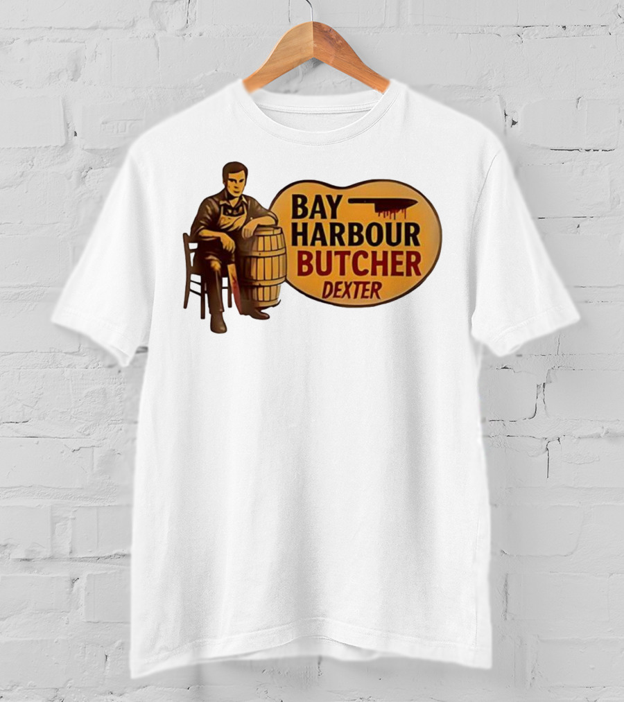 Bay Harbour Butcher Dexter Barrel Dark Vintage Style T-Shirt