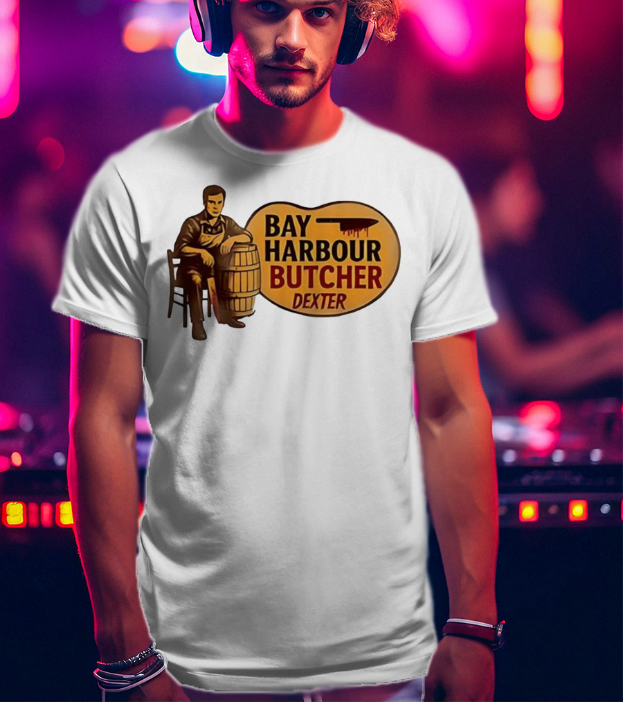 Bay Harbour Butcher Dexter Barrel Dark Vintage Style T-Shirt