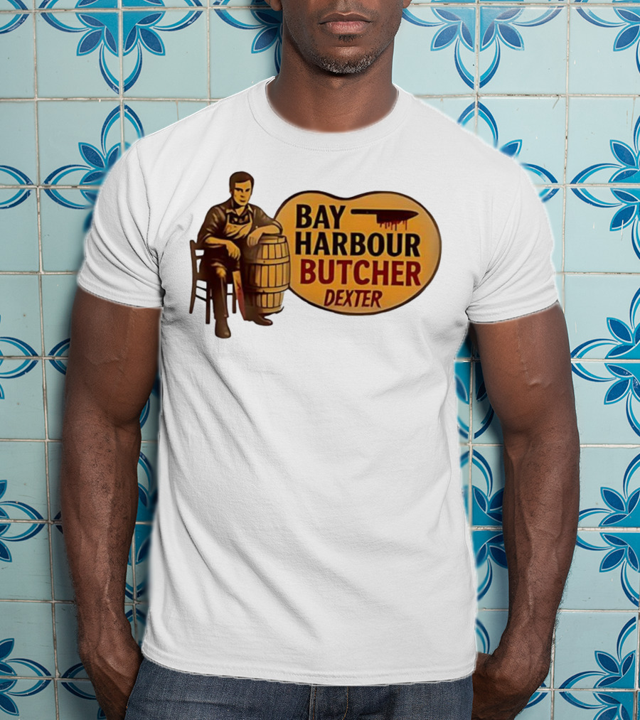 Bay Harbour Butcher Dexter Barrel Dark Vintage Style T-Shirt