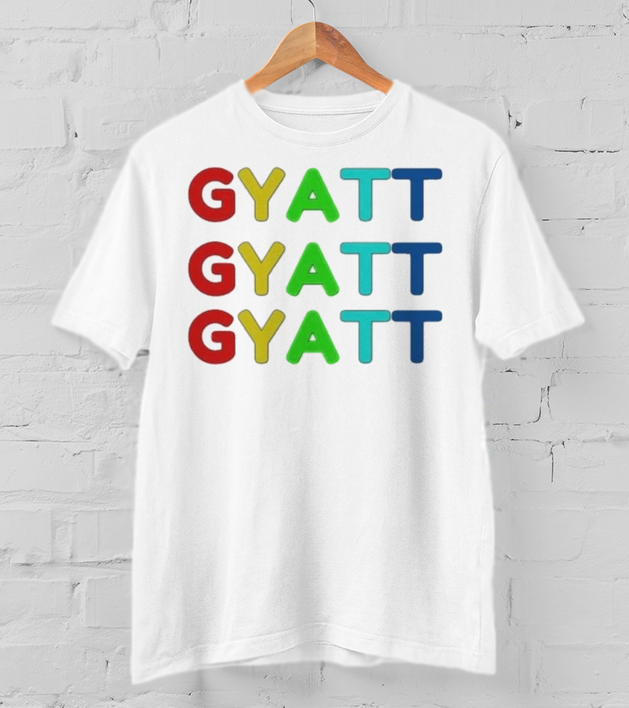 Benjixscarlett Gyatt Multicolor T-Shirt
