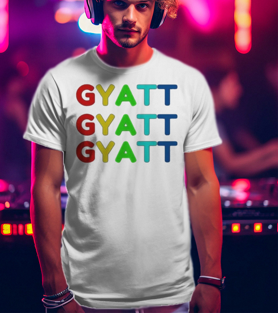 Benjixscarlett Gyatt Multicolor T-Shirt