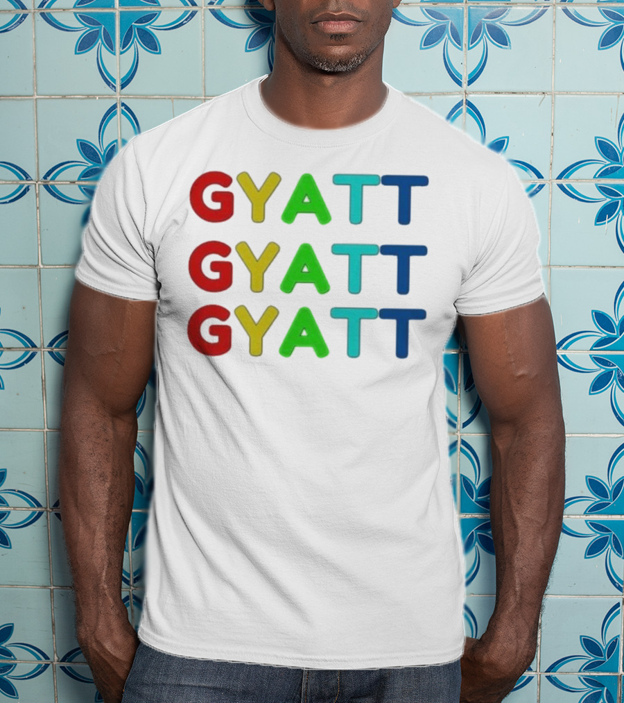 Benjixscarlett Gyatt Multicolor T-Shirt